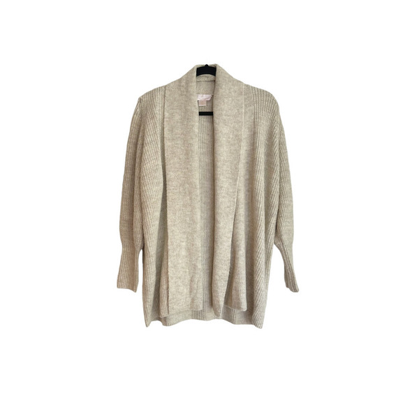 RACHEL PARCELL Shawl Collar Open Cardigan Beige Women's Size XXS - Picture 6 of 10